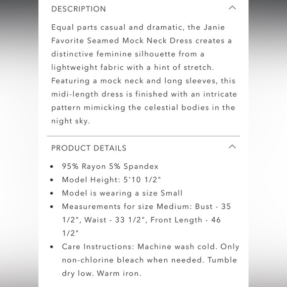 JOHNNY WAS JANIE FAVORITE SEAMED MOCK NECK DRESS MINA SMALL Sun moon star NWT 99 - Picture 2 of 9